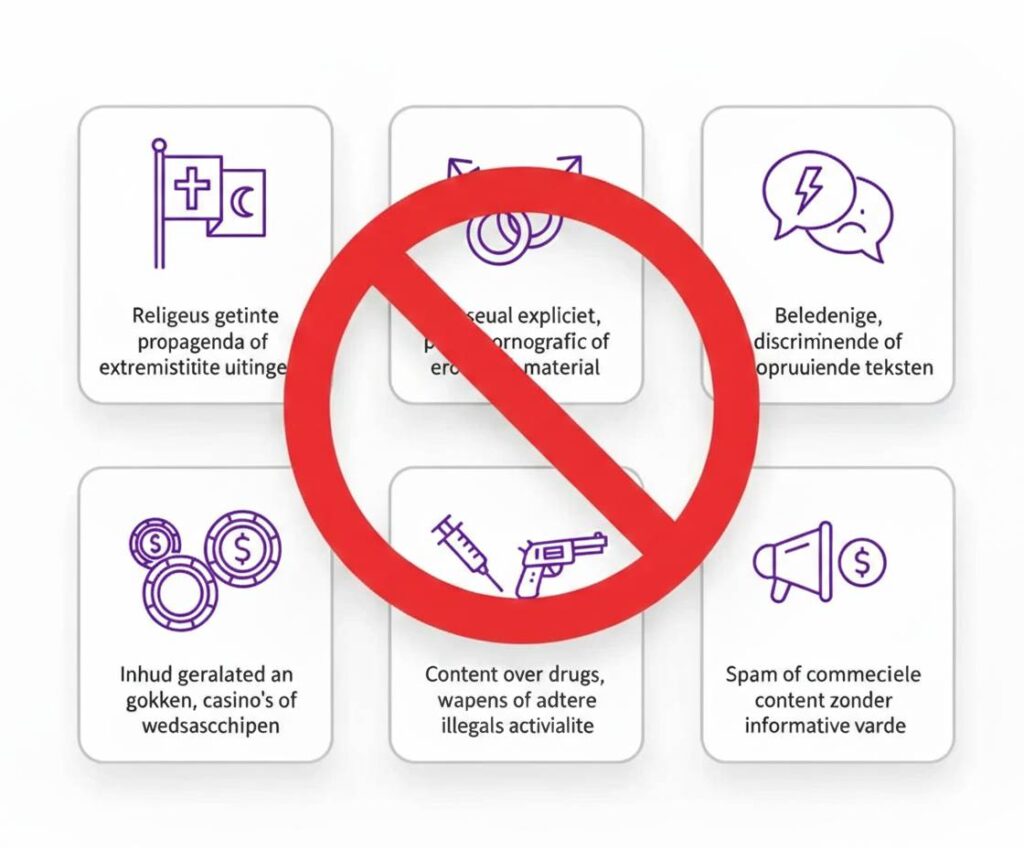 Niet-toegestane inhoud
