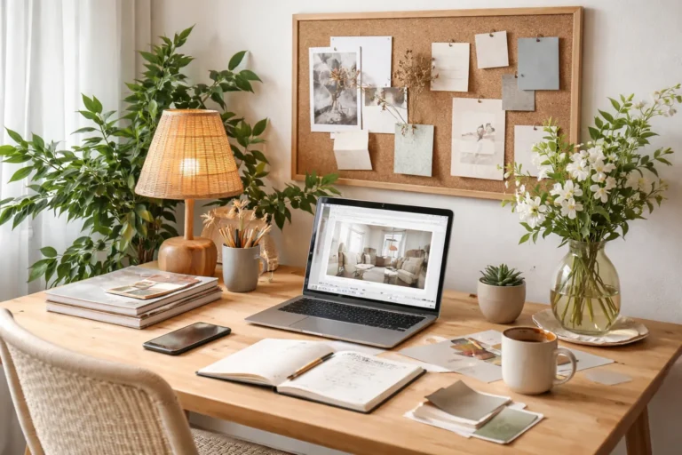 Werkkamer met planten